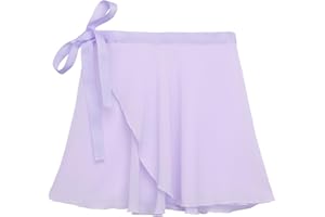 American Trends Girl's Ballet Skirts Sheer Chiffon Dance Tutu Ballet Wrap Skirt for Toddler/Women
