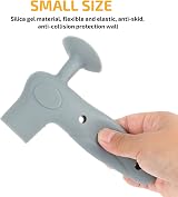 Toddmomy 2Pcs Silicone Door Handle Covers Suction Cup Noise-Free Wall Protector view 9