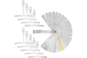 Swpeet 2 Sets Guitar Luthier Tools Set with Understring Radius Gauge and 32 Blade Feeler Gauge, Guitar Gauge Measurement Tool