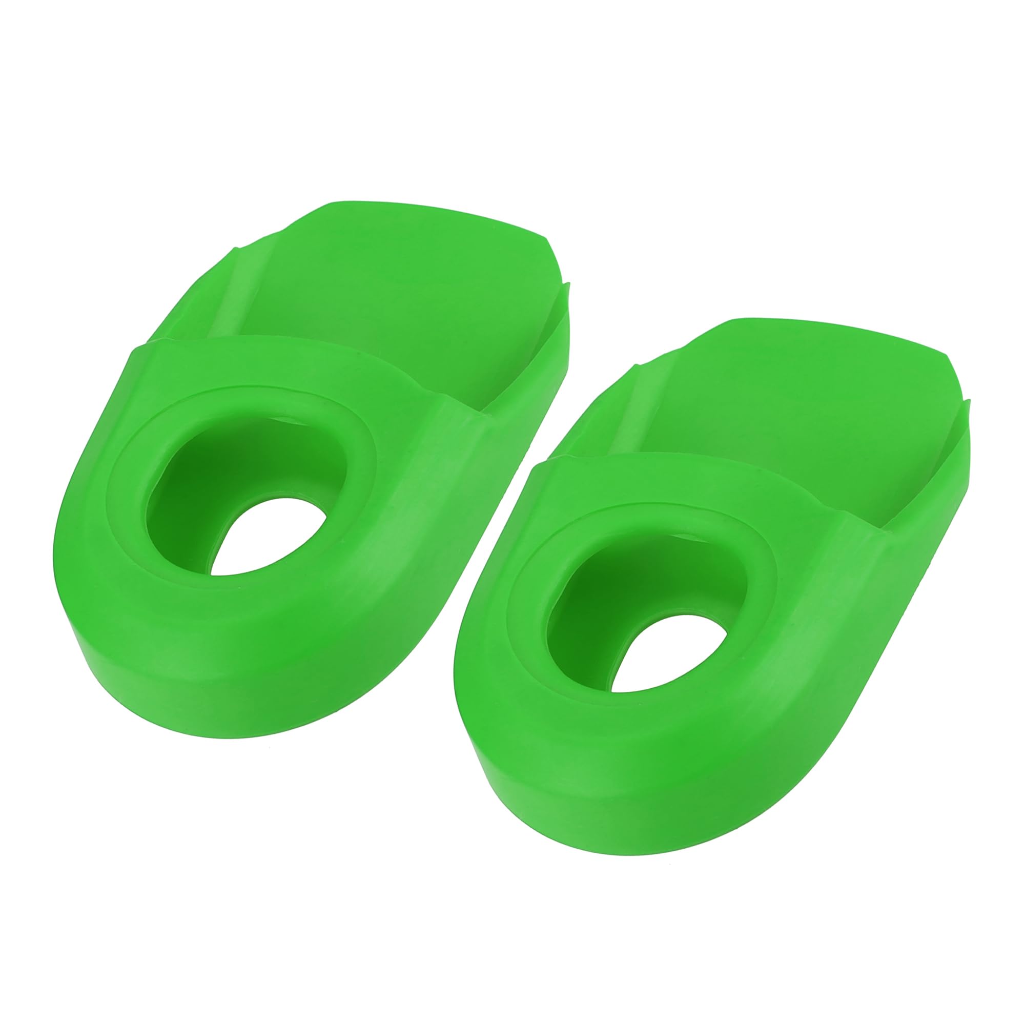 Partuto 2 Pcs Universal Bicycle Crank Arm Covers - Soft Plastic Green