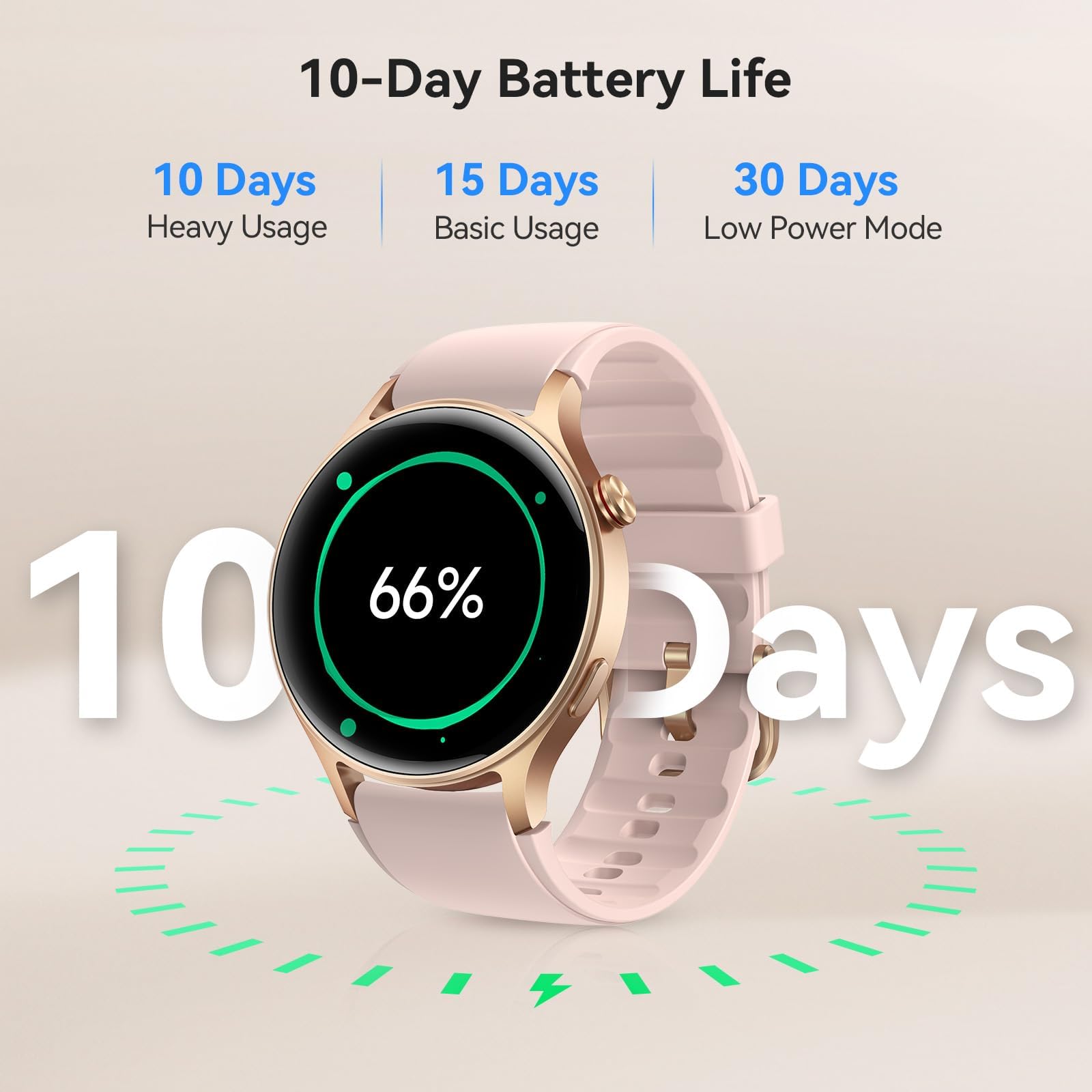 aeac Smart Watch for Women, Answer/Make Call, 1.32'' AMOLED Ultra-Clear Screen Fitness Trackers with Heart Rate/Sleep/SpO2 Monitor, Smartwatch for iPhone/Samsung/Android, 110+ Sport Modes, 3ATM Waterproof