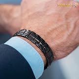 MagnetRX Ultra Strength Magnetic Bracelet Black 48 Neodymium Magnets 316L view 2
