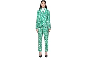 EraSpooky Womens Ugly Christmas Suits Adult Slim Fit Xmas Theme Party Blazer Costume