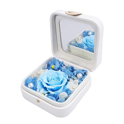 Buy Flower Gifts Preserved Flower Rose Never Withered Roses Upscale Immortal Flowers Gifts For Mom Her Mother S Day Valentine S Day Birthday Christmas Anniversary Mirror Series Blue Online In Thailand B07r3zjpsg