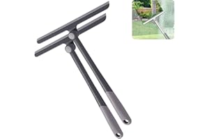 2 Pack Shower Squeegee for Glass Door, Squeegee for Window Cleaning, Silicone Shower Squeegee, All Purpose Window Squeegee fo