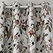 Anady Top Flower Curtain Blackout Bedroom Drapes 2 Panels Bird Design for Living Room Grommet 84 inch Length