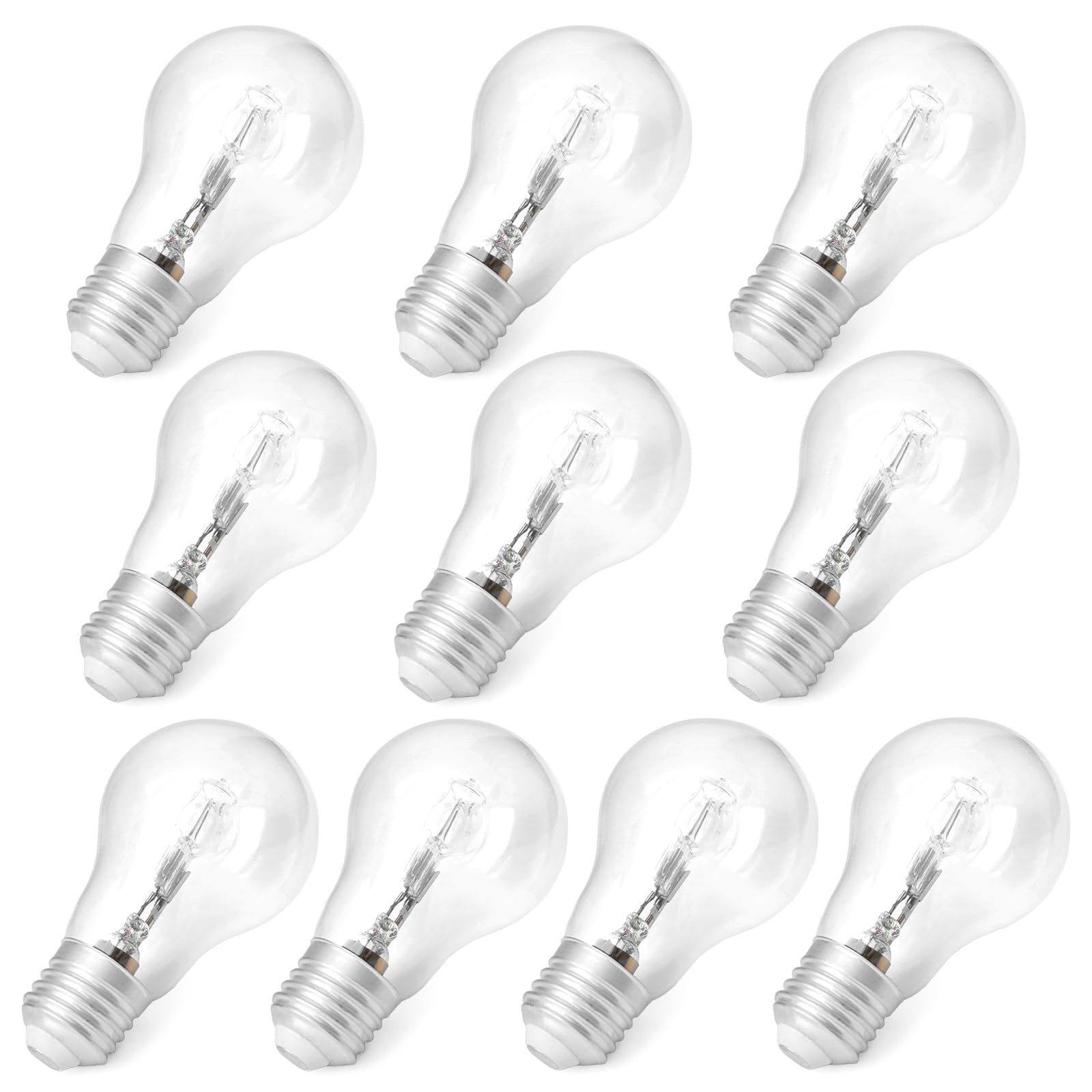 Photo 1 of Esttlamer 10Pcs A55 E27 Halogen Lamp Replacement for Incandescent Lamp(53W), 220V 28W 42W 53W 70W 100W 96×55mm 2700K Halogen Bulb Clear