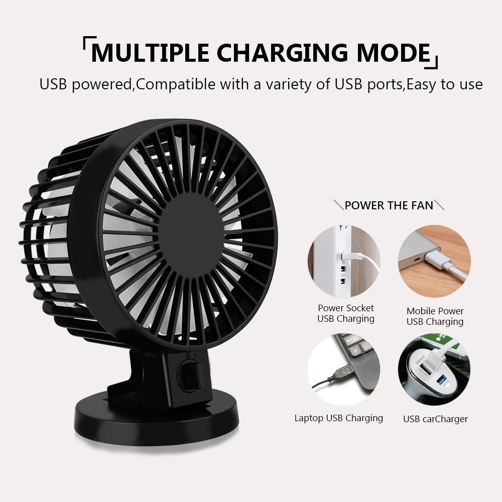 Ventilador De Mesa Aodoor Ordenador Portátil Pequeño Ventilador