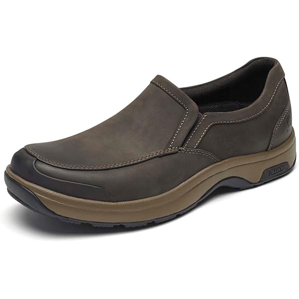Amazon.com | Dunham Men's Cloud Plus Slip On, Brown Leather, 7 4E