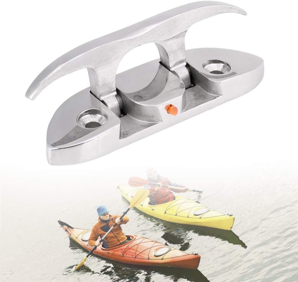 Yosoo Health Gear Boat Folding Cleat, Stainless Steel Marine Cleat Boat