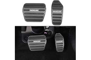 XITER 2 Pieces/Set No Drilling Aluminium Alloy Gas Accelerator Pedal Covers Non Slip Brake Foot Pedal Pads for Nissan 2014-2023 2024 2025 2026 Rogue,2017-2022 Rogue Sport Accessories(Black)