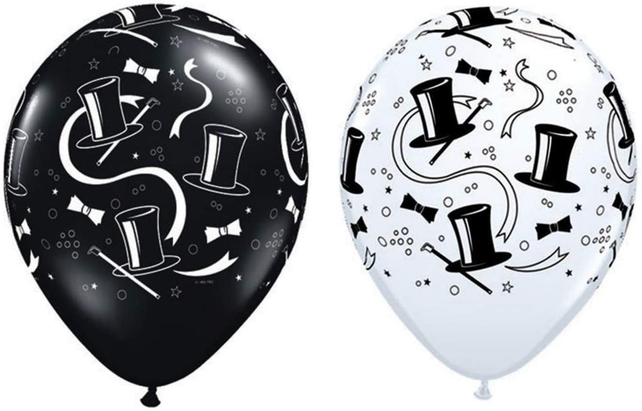 Amazon Com 11 Top Hat Balloons Bag 100 Bag Of 100 Kitchen Dining