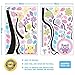 LaceDecal Charming Art Colorful Tree Decals with Hanging Owl, DIY Wall Decor, Pink Owl Wall Sticker, Owl Wallpaper for Kids Room, Reusable Stickers