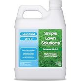 Maximum Green &amp; Growth- High Nitrogen 28-0-0 NPK- Lawn Food Quality Liquid Fertilizer- Spring &amp; Summer- Any Grass Type- Simple Lawn Solutions - Concentrated Quick &amp; Slow Release Blend (1 Quart)