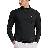 SENBWL Mens Golf Shirts Skinny Quarter Zip Pullover Outdoor Sports Running Shirts