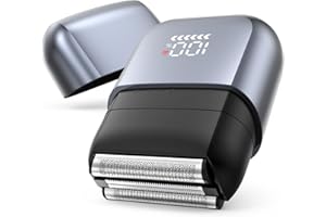 WALUMEN Foil Shavers for Men, Mini Electric Razors for Close Shaving Face with High Speed 3 Floating Blade Heads, USB C Fast Rechargeable Foil Shaver IPX7 Waterproof Wet Dry Travel Locked/Led Display