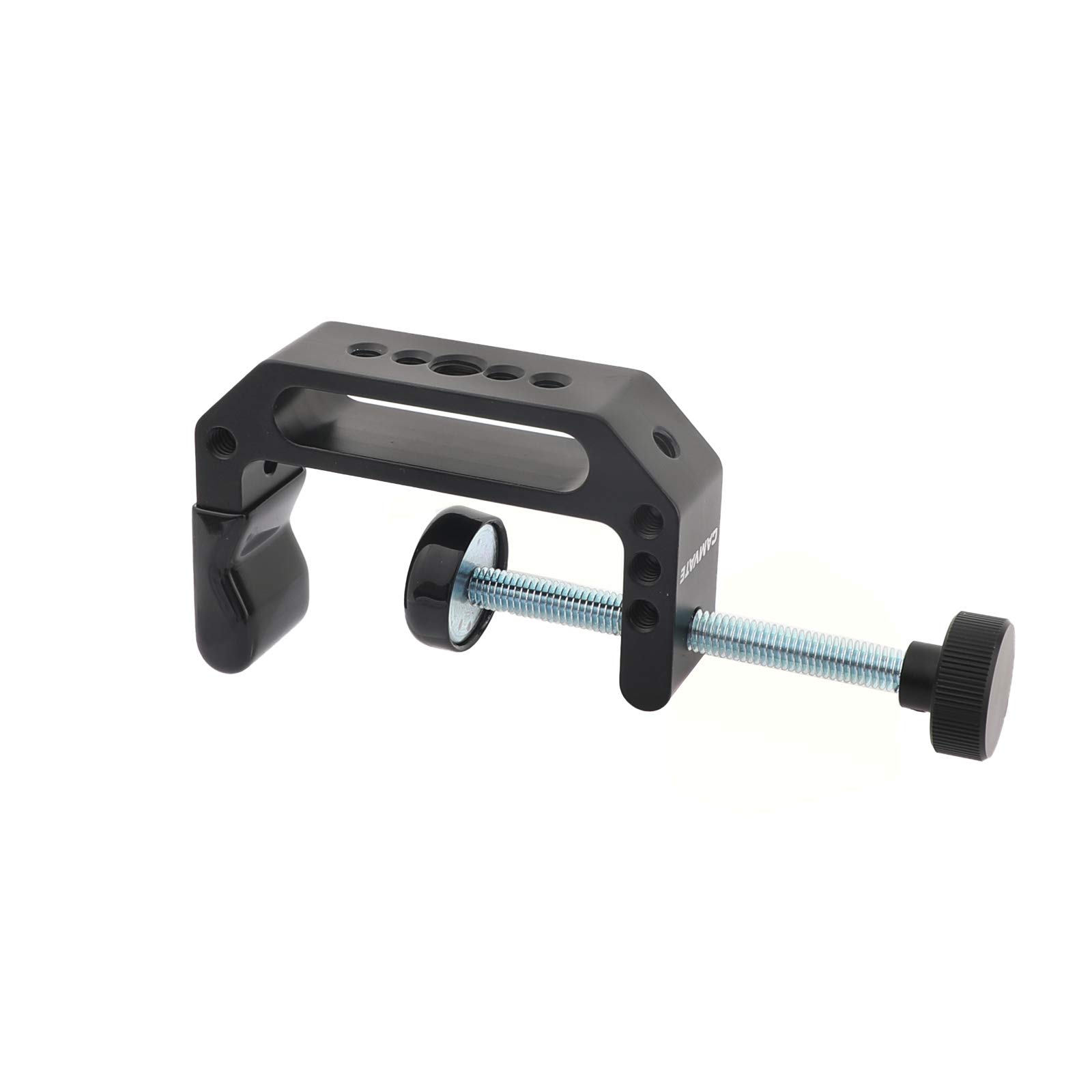 CAMVATE Extended size C-clamp with 1/4 inch and 3/8 inch attachment points for photo accessories.