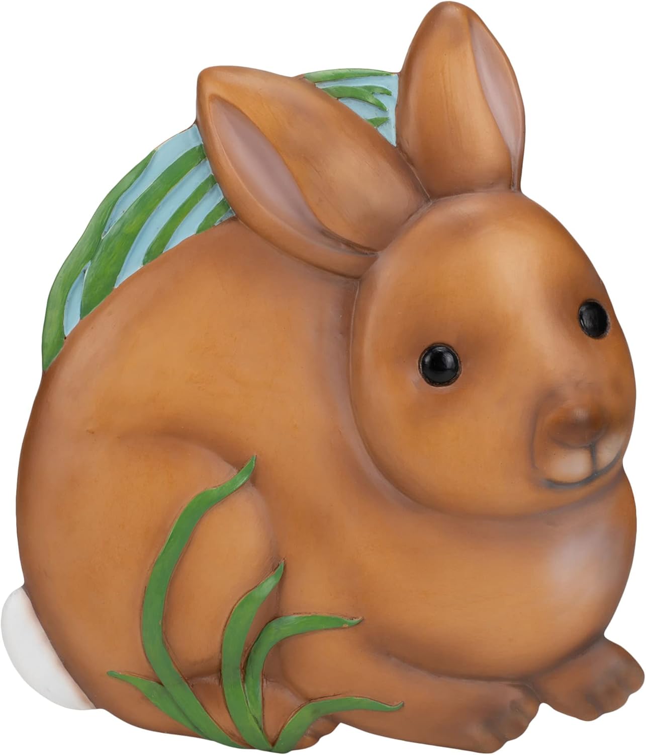 Hardscaping Materials - NAT & Jules Animal Character Shaped Dimensional Indoor Outdoor 11 inch Cast Resin Decorative Garden Stepping Stone, Patio, Walkway Sculpture Yard Art, Dark Golden Bunny