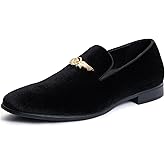 REIHUANNE Men's Penny Slip-on Velvet Loafer Suede Dress Shoes Designer Smoking Slipper Prom Wedding Shoes