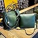 Promini Women 2 Pieces Shoulder Bags Leather Set Bucket Bags Messenger Tote Bags Purse,Green