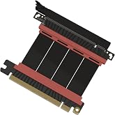 LINKUP PCIe 5.0 Riser Cable | Vertical GPU Mount | Straight, 5cm | x16 128GB/s for RTX 5090 and RX 9070, PCIe 4.0 backward compatible, graphics card GPU ready