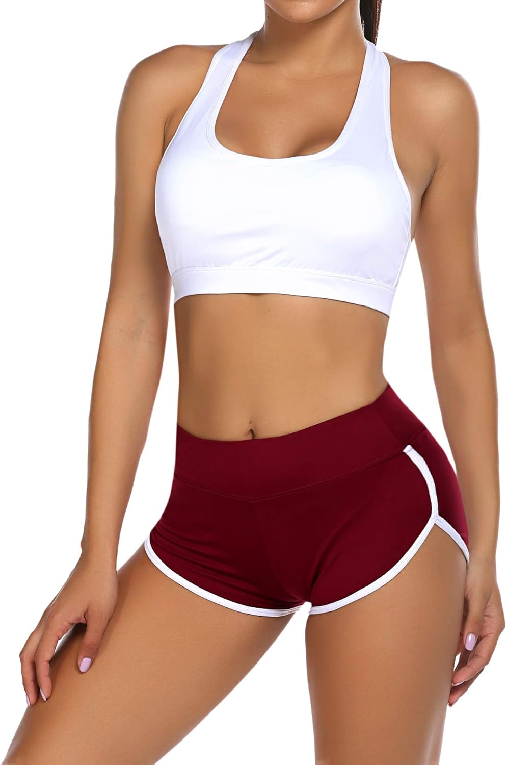 ADOME Women's Active Shorts Fitness Sports Yoga Booty Shorts for Running Gym Workout: Clothing