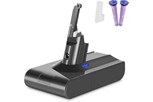 Fayeey Replacement Battery for Dyson V8 5000 mAh Compatible with V8 Animal V8 Absolute V8 Fluffy V8 Motorhead V8 Carbon Fiber Cord-Free + 2 Filters
