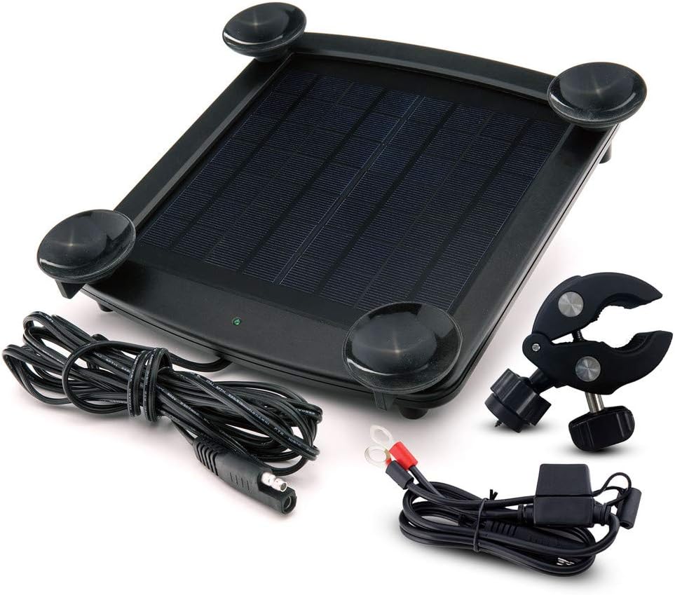 Battery Tender 12 Volt, 5 Watt Solar Battery Charger and Maintainer - Mountable Solar Battery Charger with Windshield and Handlebar Mounts, Ring Terminal Cable, OBD II Connector - 021-1172: Automotive