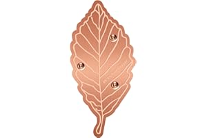 Niteguy Bird Bath Copper Disk,Bird Bath Purification Disk 0.6mm Reinforced 99.99% Pure Copper Cleaning Disk with Triple-Point Support,Fits Outdoor Birdbath & Bowl,Provide Safe Clean Water,Leaf-1Pc