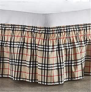 Gingham Pattern Bed Skirt, Classic Country Farmhouse Check ...