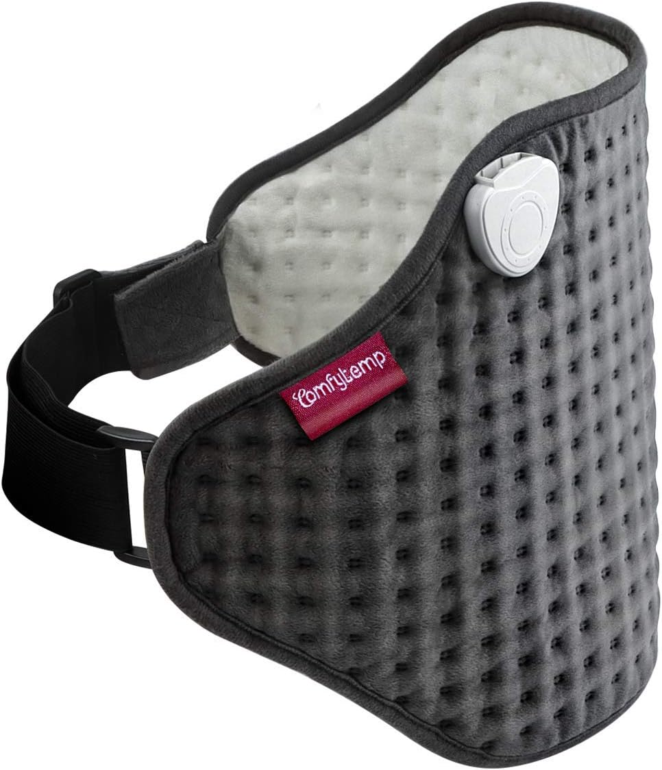 Heating Pad for Back Pain Relief, Comfytemp Electric Heated Waist Wrap for Lower Back with Adjustable Strap, 3 Heat Settings, 2H Auto-Off, Moist Heat Therapy for Lumbar Cramps Fit 33" to 59": Health & Personal Care
