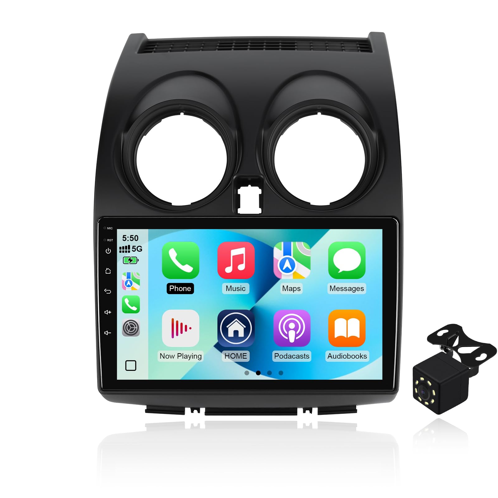 Photo 1 of 2+64G Android 14 Double Din Car Radio Stereo for Nissan Rogue Qashqai 2008-2013 with 9 Inch Touchscreen Radio Built-in Wireless Carplay/Android Auto/GPS/Bluetooth/FM/AUX-in/SWC/Backup Camera