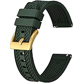 BISONSTRAP Watch Bands for Men, High Performance Fluororubber Watch Strap with Quick Release,18mm 20mm 22mm