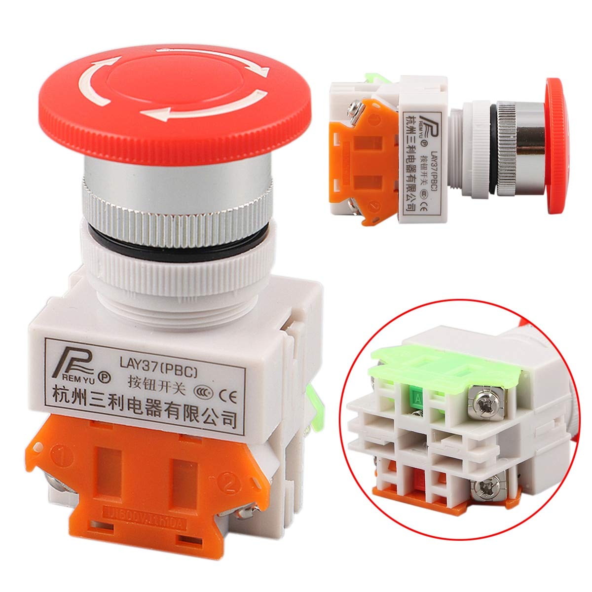 Buy 4 Button Switch Red Sign Mushroom Emergency Stop Push Button