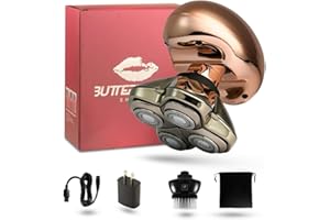Skull Shaver Butterfly Kiss PRO - Women's Electric Shaver for Bikini Line, Legs & Body - Wet & Dry Use - Ergonomic, Hypoallergenic Blades - 60 Minutes Cordless Use - Rose Gold