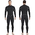 Lemorecn (16 Sizes) Mens Wetsuits Jumpsuit Neoprene 3/2mm and 5/4mm Full Body Diving Suit for Men and Women
