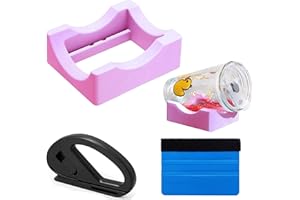 Small Silicone Cup Cradle With Built-in Slot for Crafting Tumblers - Space Saving Holder to Apply Decals, Cup Cradle (Pink)