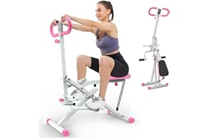 ANWICK Squat Machine for Home, Squat Ride / Rowing Machine with Adjustable Resistance, Foldable Exercise Equipment, Glute & Leg Cardio Workout Machine