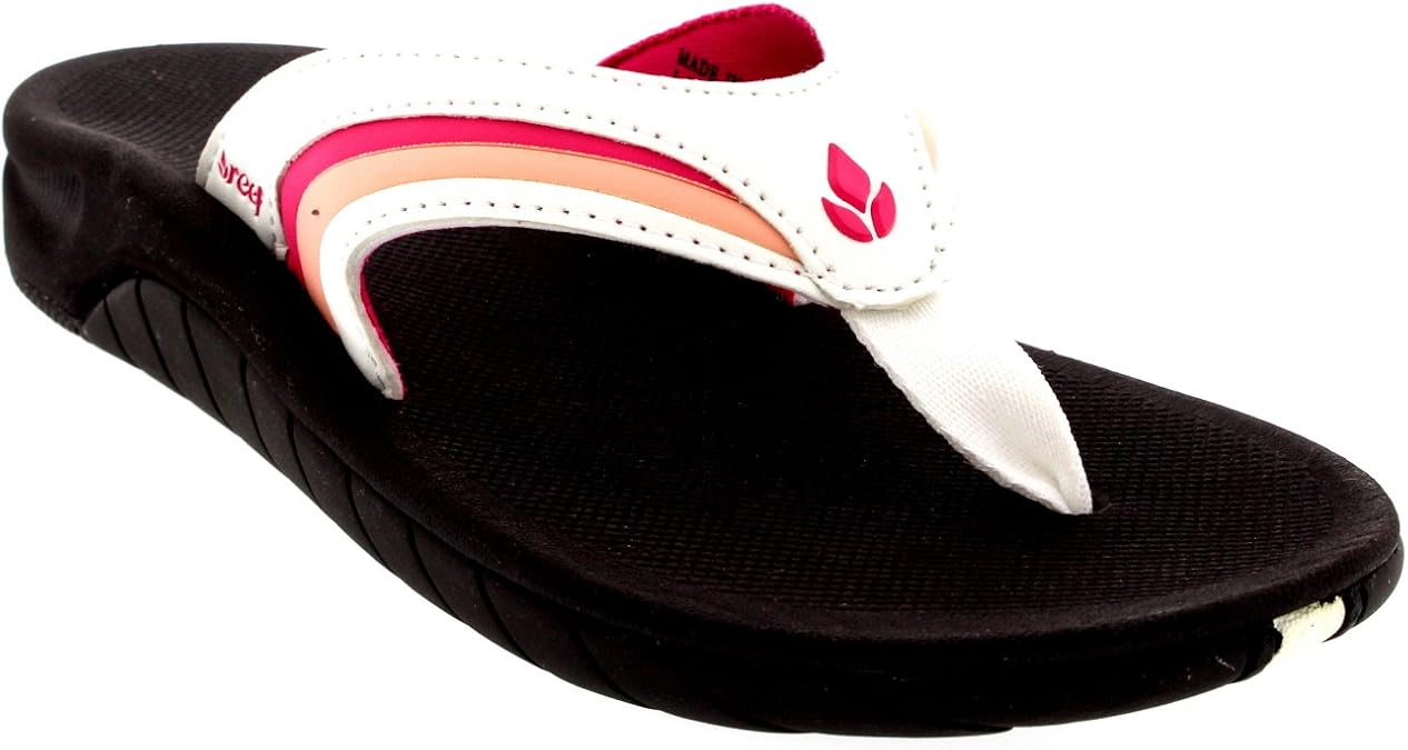 Amazon.com | Reef Womens Girls Slap 3 Slip On Beach Surf Toe Post Sandals Flip Flops - Brown 