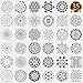 35 Pack Mandala Dotting Stencils Template, Mandala Dotting Stencils Mandala Dot Painting Stencils Painting Stencils for Painting on Wood, Airbrush and Walls Art