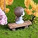 Cooltop 3pcs Wooden Benches Miniature Ornaments Fairy Garden Bonsai Decorations Dollhouse Accessories