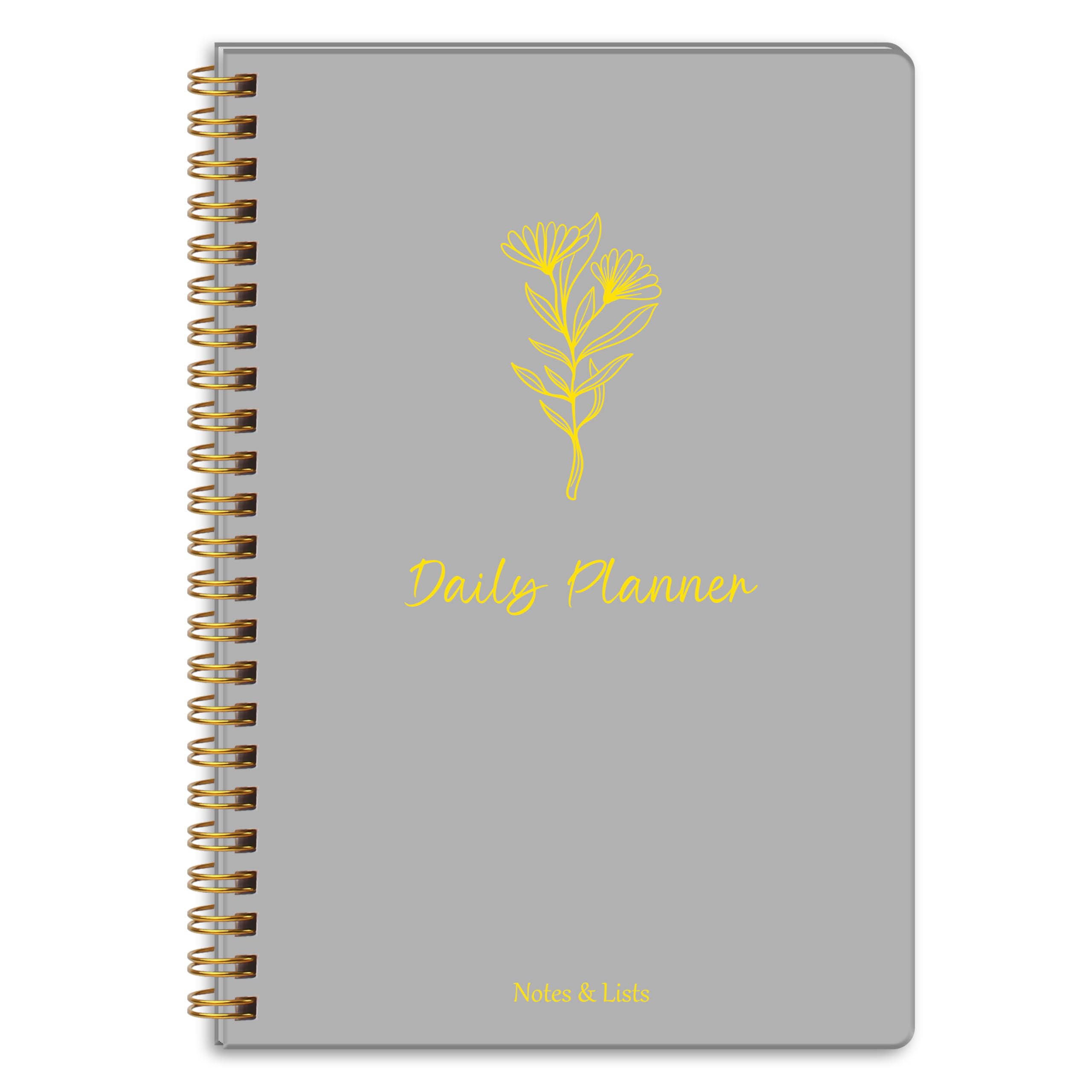 Photo 1 of Undated Daily planner, Simplified To Do List Notebook with Hourly Schedule, Easily Organize Your Daily Tasks and Agendas, 5.5" x 8.2" - Silver