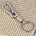 maycom Retro Style Simple Strong Carabiner Shape Keychain Key Chain Ring Keyring Keyfob Key Holder (Polished Silver)