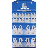 Accusize 25 Pc Fractional Radius Gage Set, 1/64-1/2 in, 3602-5021 | Satin Chrome, Rustproof Steel, Individually Marked, Holder and Plastic Fitted Case,