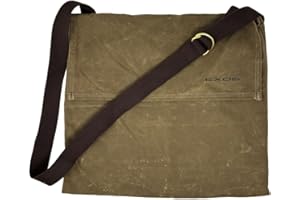 Exos Waxed Canvas Haversack Bushcraft Shoulder Bag - Durable Canvas Messenger Bag - Foraging Bag, Gardening Bag, 2 Sizes