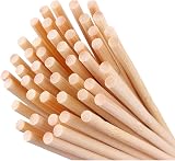 ZHIYE 100 Pack Dowel Rods 15cm x 4mm Unfinished Natural Wood Craft Sticks DIY view 4