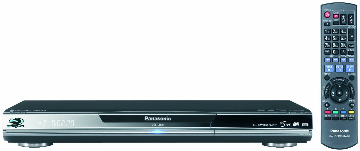 Amazon.com: Panasonic DMP-BD80 High Clarity Audio Blu-ray Disc Player,  Black: Electronics