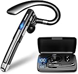 Bluetooth Headset V5.3,100 Hrs Talk Time Single-Ear