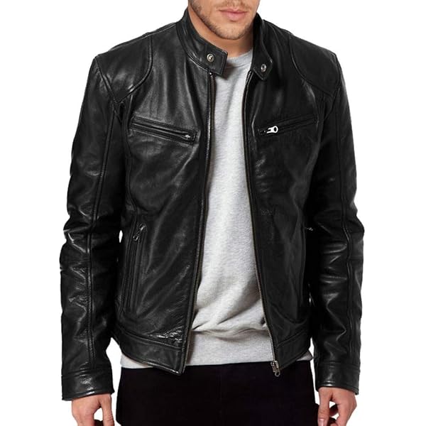 ジャケット・アウター FACTOTUM leather jacket black 46 lamb The Leather Factory Men's SWORD Genuine Lambskin Leather Biker