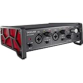 Tascam US-2x2HR 2 Mic 2IN/2OUT High Resolution Versatile USB Audio Interface for Recording, Streaming, Podcasting, Songwritin
